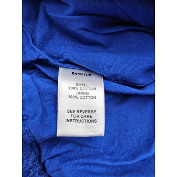 En Creme Women's M Blue Circle Eyelet Boutique Casual Coastal Cotton Shorts - Picture 3 of 7